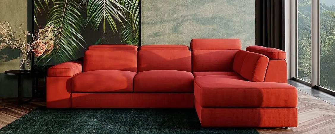 Red Color in Interior of House or Apartment in Cyprus