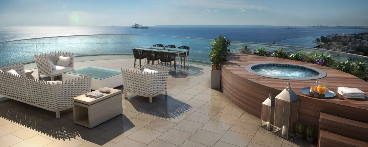 Two floors, terrace and gorgeous sea view: Cyprus new buildings with exclusive apartments