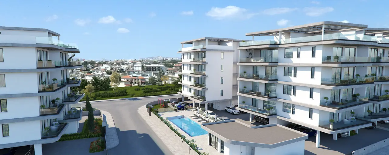 Lotus Residence: элитные апартаменты с видом на море и частными бассейнами на крыше в Ларнаке