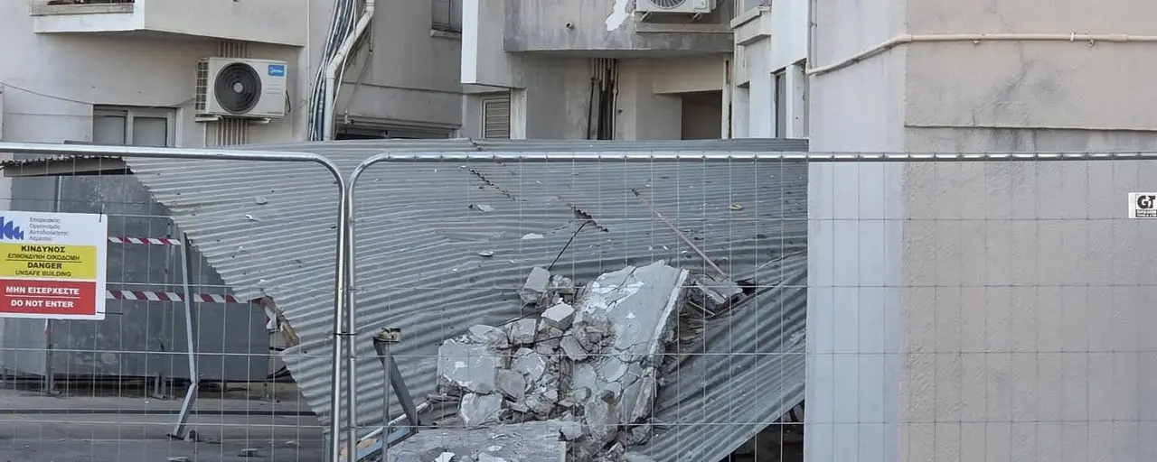 Balconies Collapse at Apartment Building in Limassol