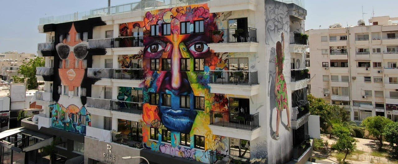 Rise Hotel in Larnaca Covered With Graffiti