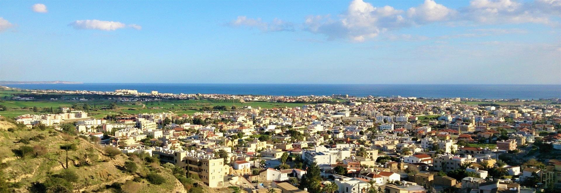 Oroklini in Larnaca. Tourist area