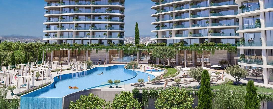 В Лимассоле завершилась первая фаза строительства жилой башни в Limassol Blu Marine
