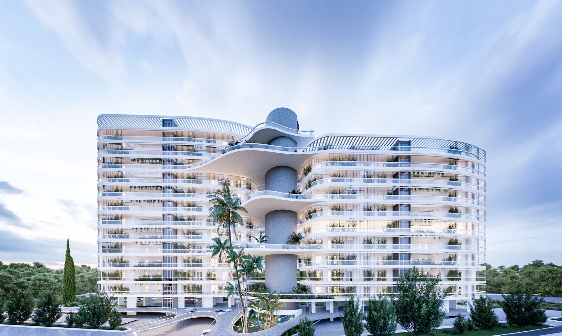 Construction of Multi-Storey Habitat Complex Advances in Larnaca
