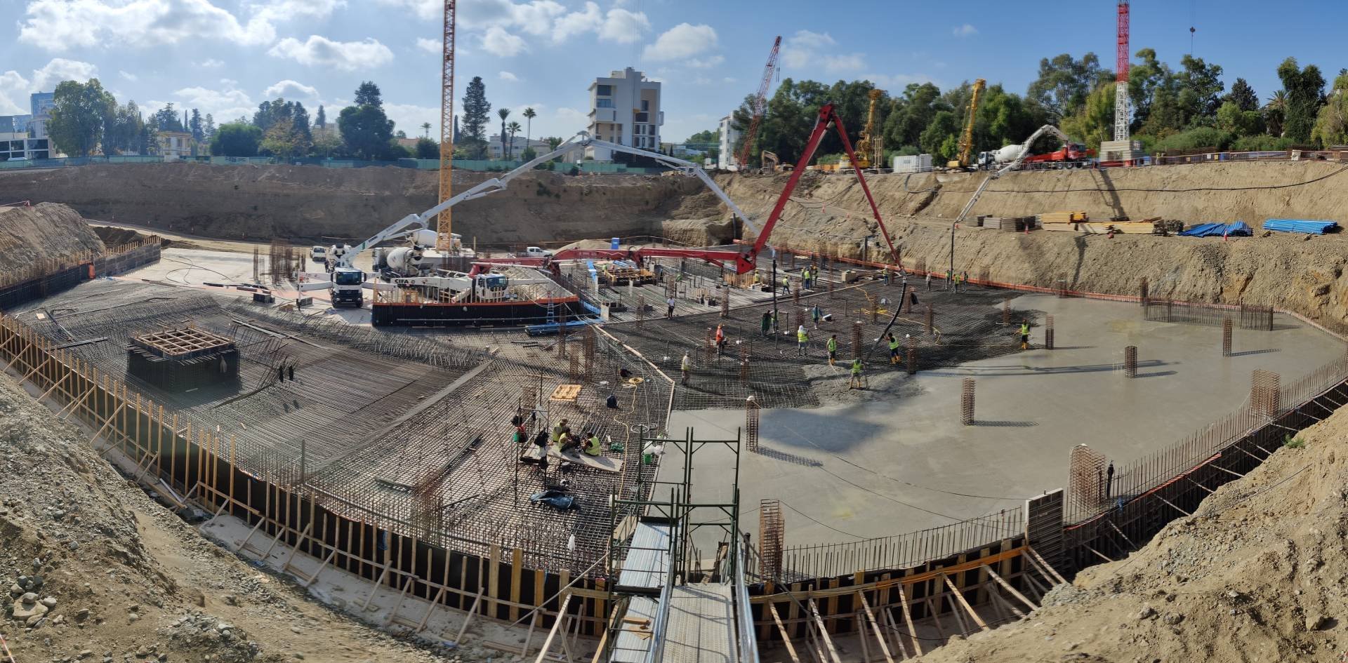 Columns discovered at the site of a new archaeological museum
