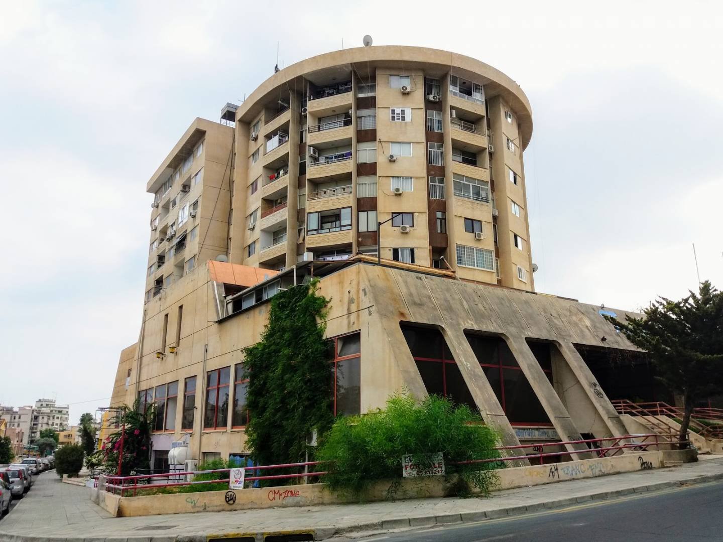 Abandoned  building - the Fysko Lotus Plaza in Limassol