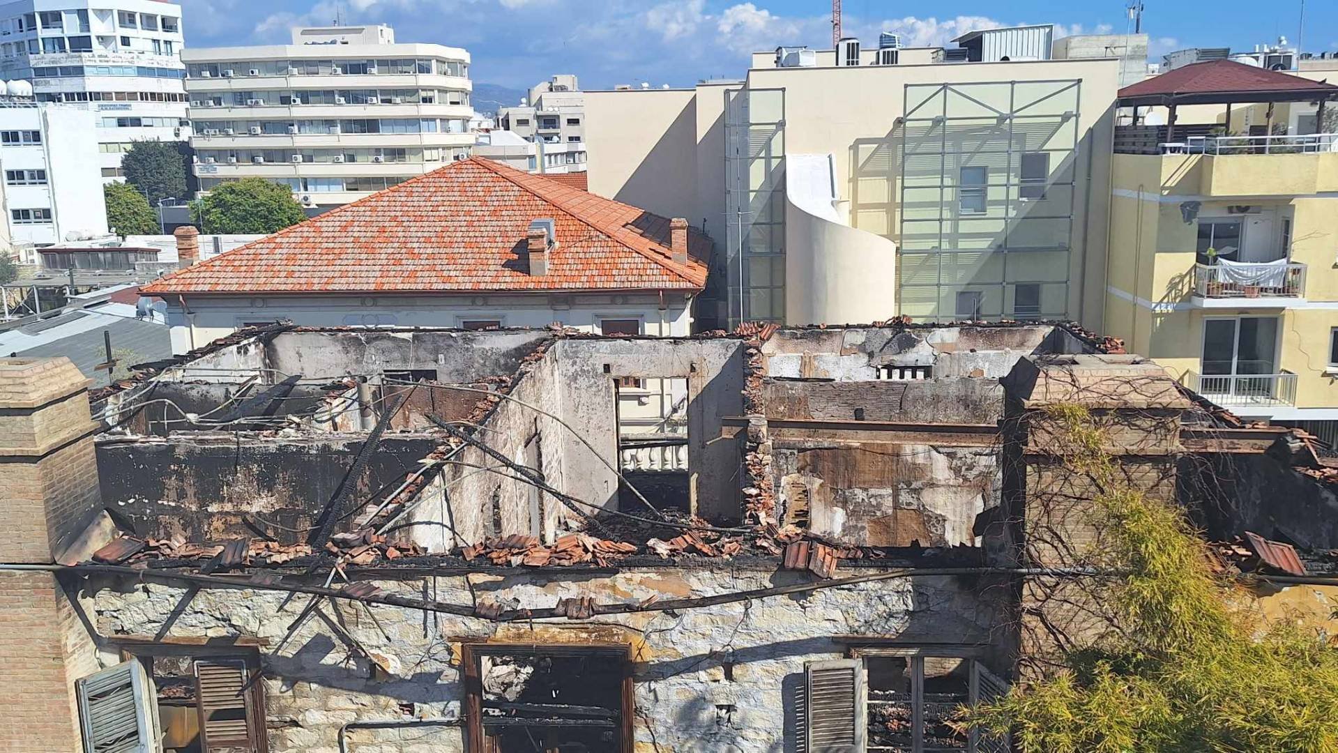 The burned down Pavlidis mansion will be rebuilt in Limassol