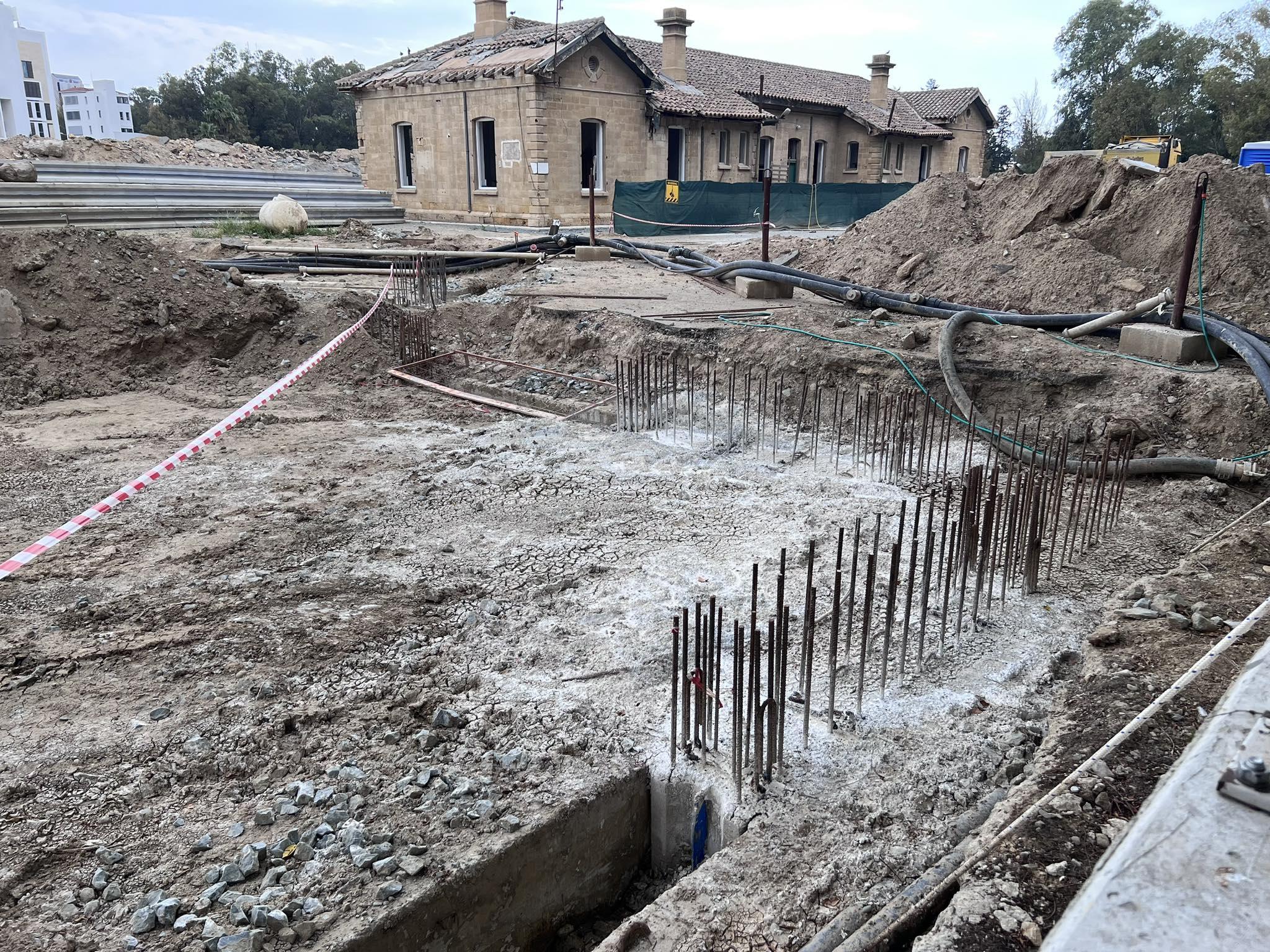 Компания-застройщик поделилась фото со строительной площадки Археологического музея Кипра