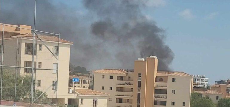 В жилом комплексе Agios Nikolaos в Пафосе произошел пожар