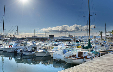 The port of Larnaca in the final straight