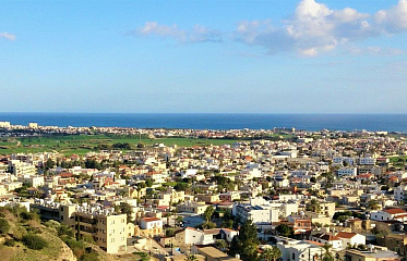 Oroklini in Larnaca. Tourist area