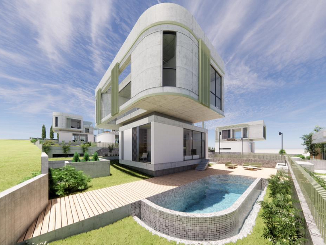 Land plot with approved project for 10 villas in Paphos