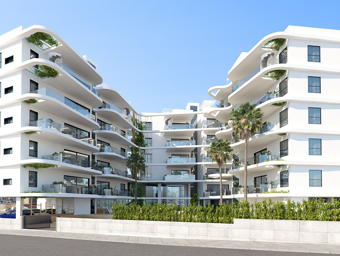 Modern residential apartment block in Cyprus