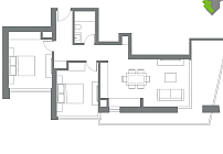 Apartment, 2 bedrooms — 40