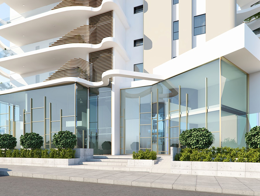 Modern residential apartment block in Cyprus